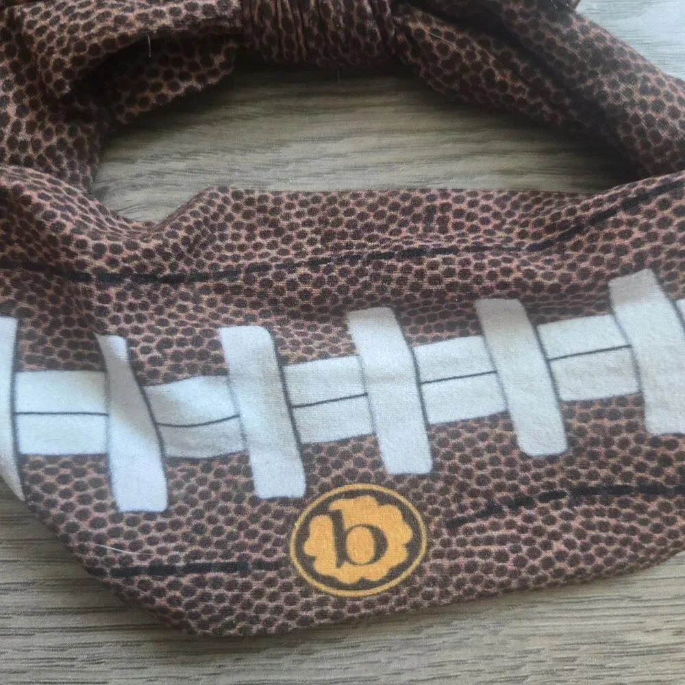 ​LOT OF 3 Baby Bling Bows Headbands Football Cream Pom Maroon Cable Knit Infant